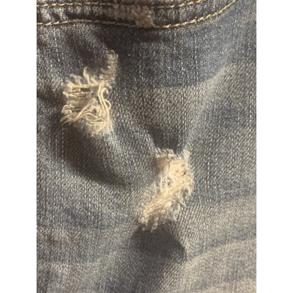 Loft Womens Size 14 Distressed Light Denim Roll Shorts - Picture 4 of 8